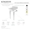 Kingston Brass 19 Carrara Marble Console Sink with Brass Legs 4 Faucet Drillings, Marble WhiteBrushed Brass KVPB1917M347ST - alternate 2